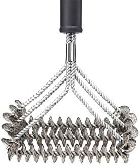FAXTTO Bristle Free Grill Brush for Cleaning BBQ, Weber Grill. Premium 201 &amp; 410 Stainless Steel Wire, Rust Proof, Exceptionally Durable Design, Easy to Clean. Less Scrubbing, Effortless Grill Scraper
