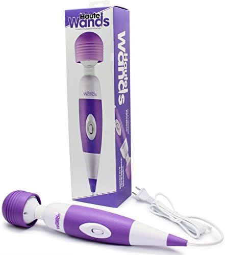 Handheld Massage Wand by Haute Wands, Multispeed Full Body Massager with Flexible Neck &amp; A/C Power Plug