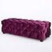 Christopher Knight Home Piper Velvet Ottoman, Fuchsia