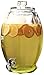 Circleware Cranston Beverage Dispenser with Glass Lid, Sun Tea Jar with Spigot Entertainment Kitchen Glassware Water Pitcher for Juice, Wine, Kombucha and Cold Drinks, 1 Count (Pack of 1), Clear