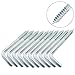 Shells 50PCS Silver Color Carbon Steel Metal Right-Angle Hooks 7 Shape Screw Hooks Self-Tapping Screws Hooks L Shape Hooks 34 X15mm