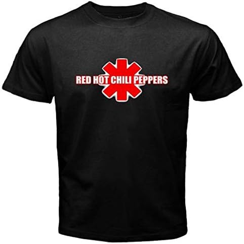 RHCP Red Hot Chili Peppers Funk Rock Band Logo Men's Black T-Shirt Size S-3XL