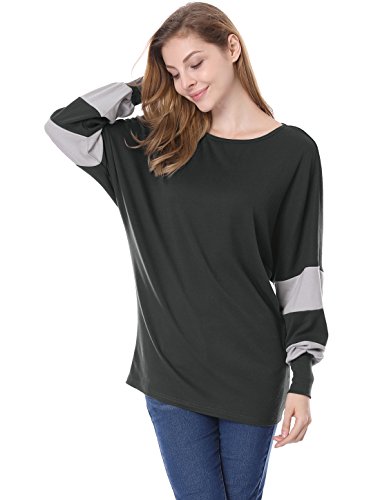 Allegra k women s color block batwing sleeves oversize …