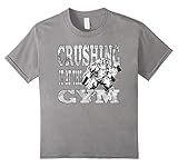 Kids Motivational Crushing It At The Gym T-Shirt Tee 4 Slate