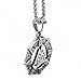 ELFASIO Stainless Steel Pendant for Men Necklace Viking Valknut Odin's Norse Warrior Chain Jewelry, Length 24 inch