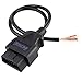 iKKEGOL Pack of 2 16 Pin J1962 OBD2 OBD-II Male Connector to Open Plug Wire, OBD Diagnostic Extension Cable Pigtail for DIY x 2 (60cm 24
