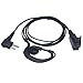 Arama G Shape Soft Ear Hook Earpiece Headset with Push To Talk and Microphone for Motorola Talkabout Dual Pin 2 Way Radio (A101BM01)