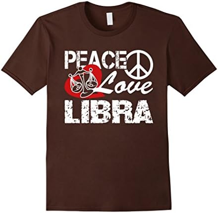 Mens Libra Shirt - Libra Love Tee Shirts Large Brown