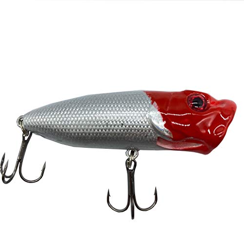 My-Fishing-World 5xPopper+Box Oberflächenköder Popper für Barsch Forelle Hecht Angeln Raubfisch – Bild 3
