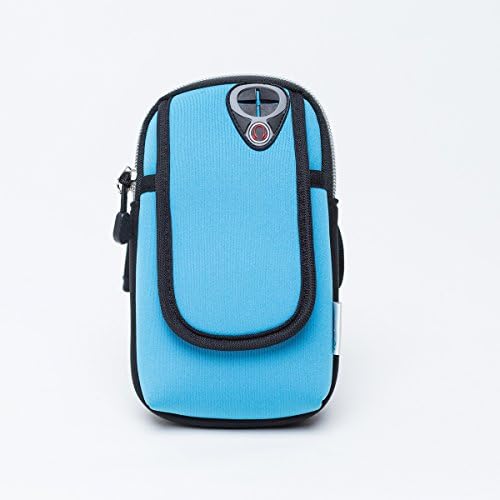 Gesanflower Cycling Running Sport Outdoor Arm Band Wrist Wallet Cell Phone Key Pouch Bag Travel Storage Bag Box for iPhone 6/6 Plus/6S/6S Plus Samsung Galaxy S6/S6 Edge (Light Blue)
