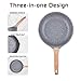 Caannasweis Nonstick Granite Frying Pan Skillet, Non Stick Omelette Frying Pans, Omelet Egg Pan, Stone Cookware Chef's Pan, Induction Compatible, PFOA Free (Gray, 8 Inch)