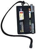 Hazard 4 Badger Velcro Patch Neck Lanyard with Key Ring and Credit Card Organizer, Black
