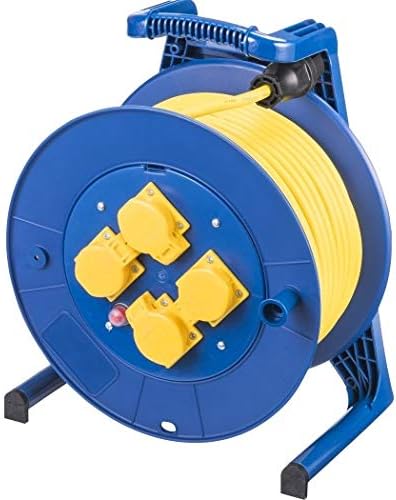 JUMBO® L Cable Reel with 4 Sockets H07RN-F Cable Colour Yellow Cross Section 3 x 1.5 mm² Length 25 m, Blue - Image 3