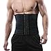 Hanmeimei 100% Latex Men Waist Trainer Belt Workout for Body Weight Loss Fitness Fat Burner Trimmer Band Back Support