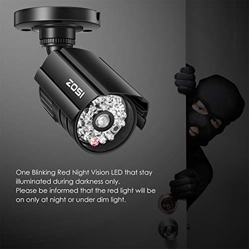 ZOSI Bullet Simulated Surveillance Cameras with Red Light,Dummy