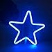 QiaoFei Blue Theme Home/Party Decor Light,Cute Neon Star Sign Shaped Decor Light,Marquee Signs/Wall Decor for Christmas,Birthday Party,Kids Room, Living Room, Wedding Party Decor(Blue)