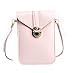 YaJaMa Women Leather Mini Handbags Crossbody Single Shoulder Bag Cellphone Pack Coins Purse Pouch(Beige)