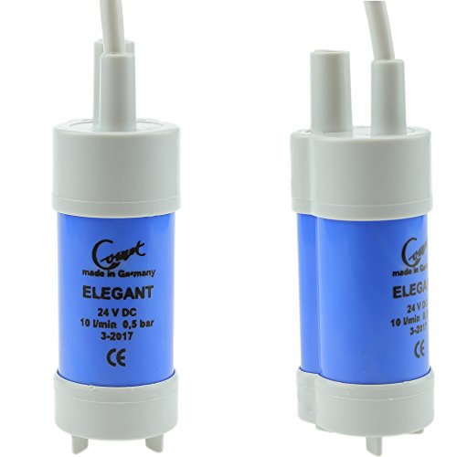 24V Portable Submersible Water Pump produces 10L/MIN = 2.64 GPM | Top Quality Small Pump Made in Germany by Comet | For Vending Coffee Machines, RV, Trucks, Outdoor, Travelling, Gardening Use.