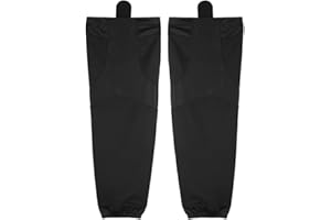 PEAR SOX Pearsox Stock Polyester Pro-Mesh Ice Hockey Solid Socks -Mesh Inserts, Two Sewn-in Velcro Strap, Ergonomic Fit Elastic Ankle