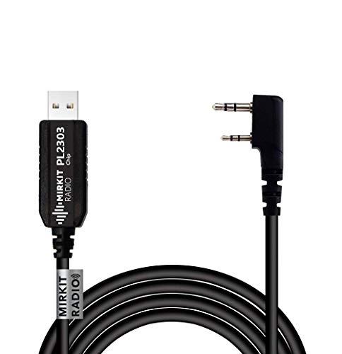 Mirkit USB Baofeng Programming Cable Basic Model PL2303 Chip for Baofeng Two Way Ham Portable Radios: UV-5R, 5RA, 5R Plus, 5RE, bf F8HP, UV3R Plus, BF-888S,UV-82, 5RX3, GA-2S, BF-F8+, H777, UV-82HP