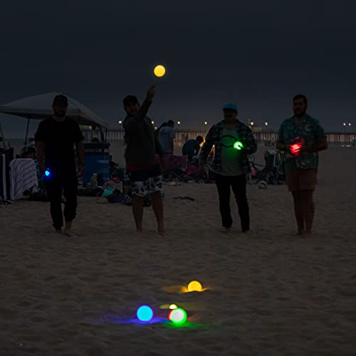 GoSports 100 mm LED Bocce Ball Game Set Includes 8 Light Up Bocce