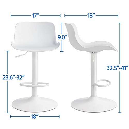 Yaheetech Bar Stools Set of 2 Height Adjustable Swivel Bar Chair