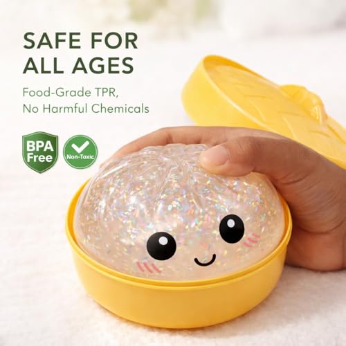 Glitter Dumplings - Rainbow Glittering Dumpling Squishy Mystery Box，Mystery Dumplings Squishy Glitter (Blind Box)