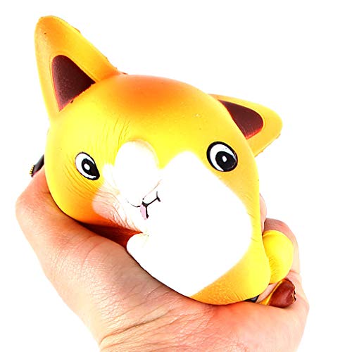 Squishies Cartoon Fox Squishy Slow Rising Scented Squeeze Stress Relief Toys Gifts by Mikilon (Yellow) - Thumbnail 3