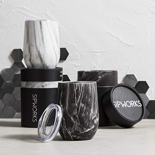 Sipworks Stainless Steel Whiskey Tumbler DoubleWall Vacuum Insulated