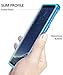 Poetic Affinity Slim Fit Galaxy S8 Plus Case With Anti-Slip Side Grip and Reinforced Corner Protection Bumper for Samsung Galaxy S8 Plus Blue/Clear