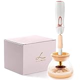 LUSO Makeup Brush Cleaner and Dryer Kit - Deep Clean And Dry Makeup Brushes In Seconds With Electric Rotating Spinner Machine (Pink Set)
