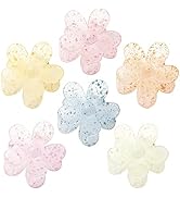 TODEROY 6 PCS Big Hair Claw Clips Matte Flower Hair Clips Non-Slip Cute Hair Catch Barrettes Plas...