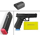 IMI Defense-PFP02 Stealth Grey Gray Rubberized Glock Pistol Magazine Base Floor Plate Glock 17 19 22 23 25 26 27 28 31 32 & Gen 4 + Ultimate Arms Gear Care and Reel Silicone Lubricated Cleaning Cloth