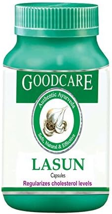 Goodcare Lasun Lasuna Garlic Allium Sativum Capsules Regularizes Cholestrol Level by Goodcare
