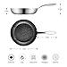 Skillets Nonstick Frying Pans, 11 inch Omelette Pan 430 Stainless Steel Deep Chef's Sauté Opening Skillet, Induction Wok Bottom Kitchen Cookware Dishwasher Safe Oven Safe/Gift Box Included