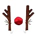 Ubabe Reindeer Car Costume Reindeer Antlers and Rudolph Nose Costume Christmas Car Decoration Xmas Gifts