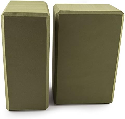 Yukimi Green Yoga Blocks 9x6x4 in - High Density EVA Foam Block Lightweight, Odor Resistant and Moisture-Proof