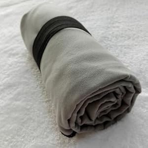 Microfibre towel Yoga Sport Towel-150cm x 80cm, Soft-Perfect Microfiber Hot Yoga Mat Towel for Fitness Exercise Sports& Outdoors (GREY)