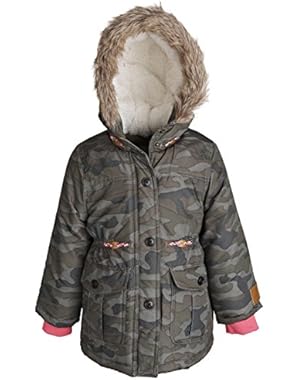 Baby Girls Warm and Thick Winter Puffer Jacket with Fleece Lined Hood