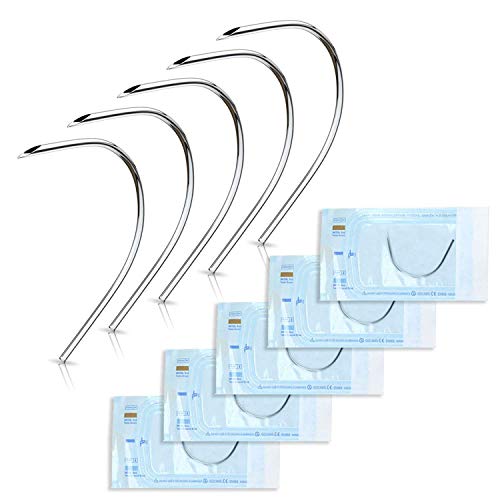 Curved Piercing Needles Perfect to pierce Ear Nose Belly Nipple Eyebrow Labret (16g (1.2 mm) Pack of 10)