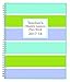 Blue Sky 2017-2018 Academic Year Teachers Plan Book, Twin-Wire Bound, Stripe Cover, 8.5