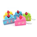 LIGONG Squishy Toys,Cute Jumbo Slow Rising Squishies,Stress Relief Super Soft Strawberry Layer Cream Cake 8CM(Random Delivery)