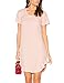 ALLY-MAGIC Women's Tunic Casual Plain Simple Short Sleeve T-Shirt Dress