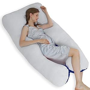 ThinLife Pregnancy Pillow, U-Shape Full Body Maternity Pillow with Velvet Cover – Support Detachable Extension(60Inch…
