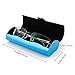 Aluminum Eyeglasses Case,EZESO Hard Shell Matte Elegant Frosted Slim Light Metal Spectacles Box For Small Frames (Blue)