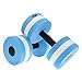 Water Barbells Dumbells,Eamber Aqua Fitness Barbells Exercise Hand Bars,Set of 2 Foam Dumbbells (Blue)
