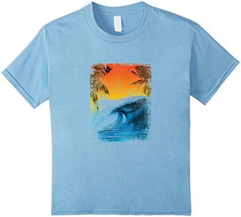 Kids Hawaii Surf - Tee T Shirt Tshirt 12 Baby Blue