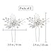 Barogirl Wedding Hair Pins Silver Floral Bridal Hair Clip Leaf Wedding Hair Accessories for Brides and Bridesmaids (Pack of 2)