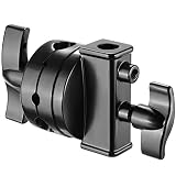 Neewer Multi Functional Heavy Duty 2.5-inch Grip Head Swivel Head Holder Mounting Adapter for Light Stand, Extension Boom Arm and Other Photographic Equipment with 1/2,1/4,3/8,5/8-inch Mount (Black)