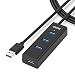 Unitek 4-Port USB 3.0 Hub Long Cable 48-inch with Micro USB Charging Port, Fast Data Transfer USB Hub Extender Extension Connector Compatible Windows PC, Mac, Surface Pro, Laptop, Printer, 4FT - Black primary